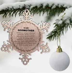 Inspirational Goddaughter Snowflake Ornament - Behind you, all your Memories, Before you, all your Dreams - Birthday, Christmas Holiday Gifts