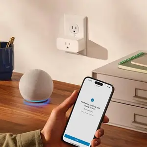 Amazon Smart Plug Works with Alexa Simple Setup Compatible with Alexa Voice Control and Easy Installation