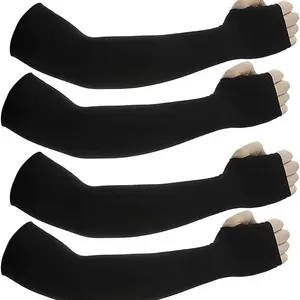 UV Sun Protection Sleeves with Thumb Hole for Men, Women & Youth, Cooling Tattoo Cover Up Sleeve, Medium Compression.