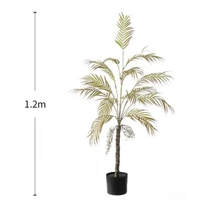Artificial Bird Of Paradise Tree, Tropical Palm Artificial Plant in Plastic Pot Palm Tree Decor with Realistic Trunks Tall Plants, Decoration Artificial Tree for Indoor Home Office Living Room