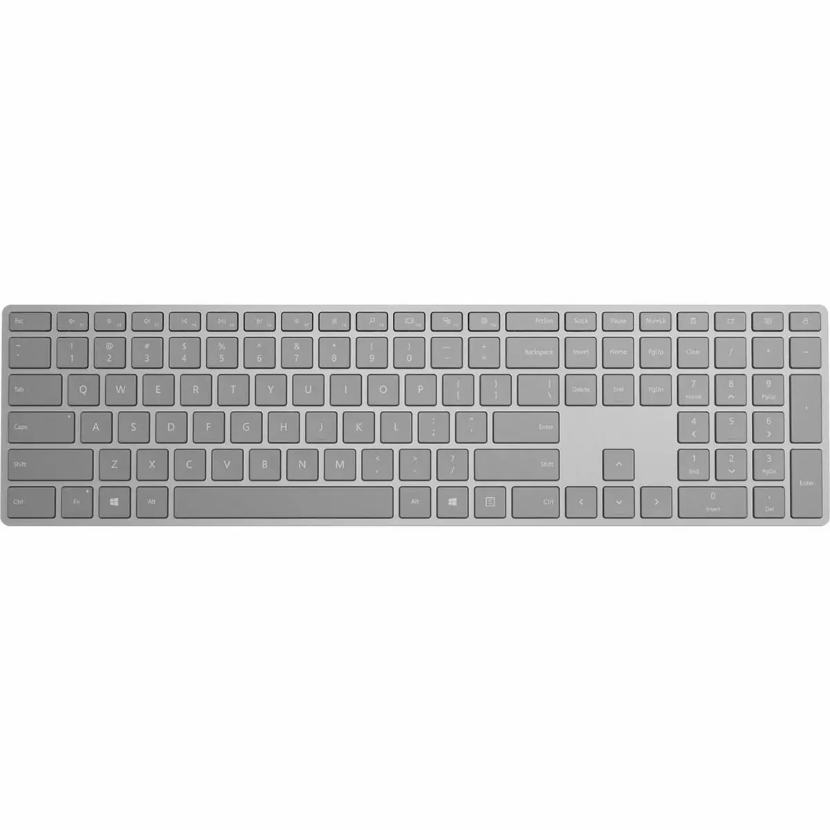Microsoft Surface Wireless Keyboard - Gray, Bluetooth 4.0, Copilot Key, Long-Lasting Battery, Compatible with Windows 11