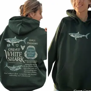 Great White Shark Hoodie Shark Sweatshirt Shark Conservation Shirt Marine Biologist Hoodie Unisex Shark Shirt