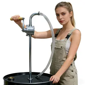 Aluminum Hand Crank Oil Pump, Portable Manual Oil Sump Pump, Diesel Gasoline Bucket Pump, Car Engine Oil Change Tool, Easy-To-Use Oil Extraction Device