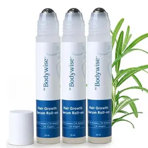 [Buy one get two free】 Be Bodywise Advanced HairDensity Roll-On Serum 25 ml | 5% Saw Palmetto, 3%Rosemary, 1% Caffeine Herbasome & 3% FenugreekI ScalpSerum for Reduced Hair Fall I Men & Women