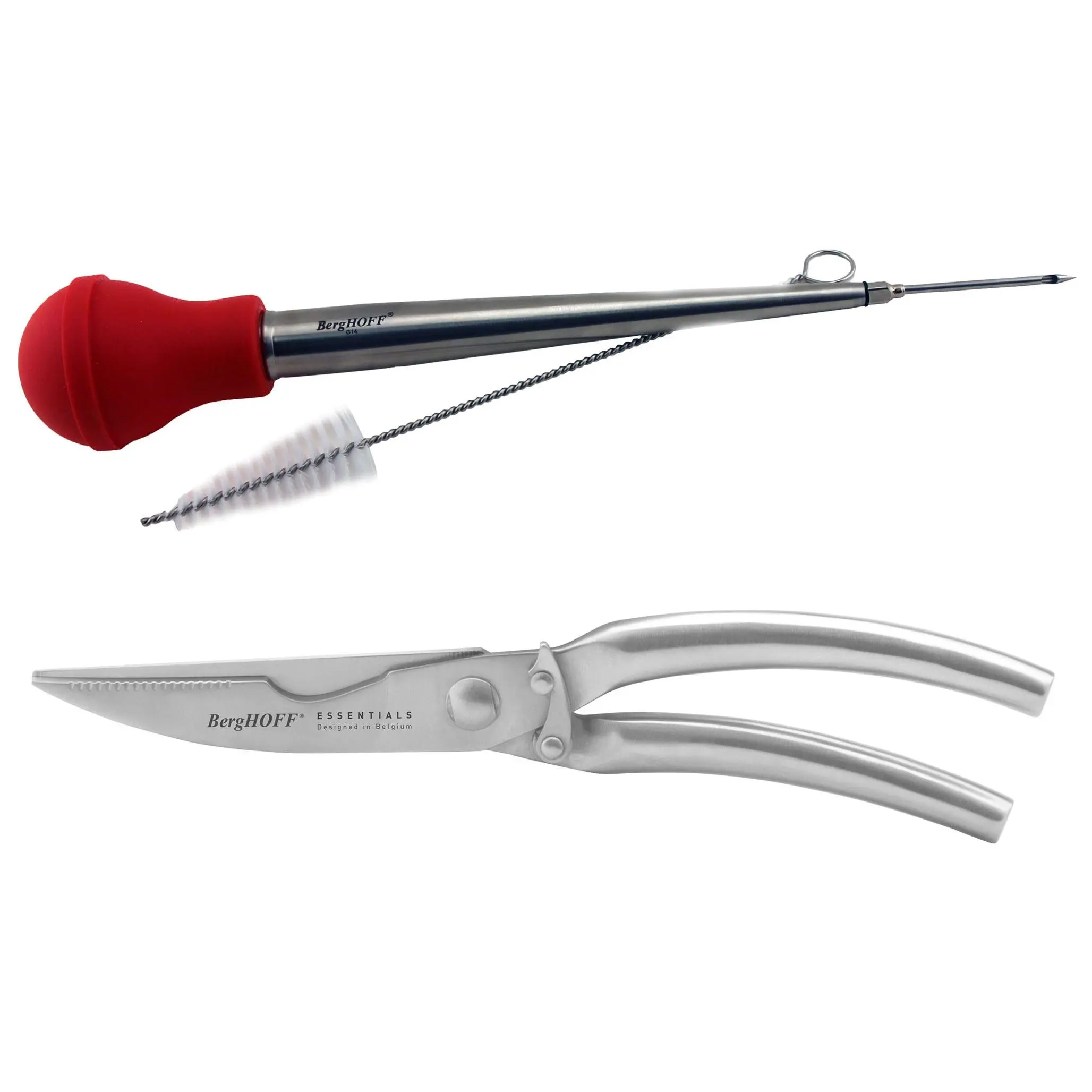 BergHOFF 3Pc Poultry Tool Set, Baster, Injector& Shears