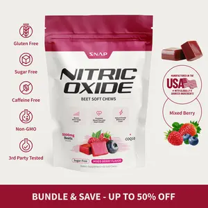 Snap Supplements - Nitric Oxide Beet Chews - 5,000mg of beets - 30 Servings - Natural Supplement Soft Chews - Mixed Berry Flavor - Sugar Free