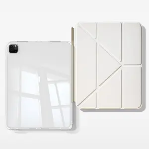 Detachable 2-in-1 HD Transparent Tablet Case, 1 Count Foldable Tablet Protective Cover, Tablet Accessories Compatible with iPad Air Pro Series, Tablet Holder