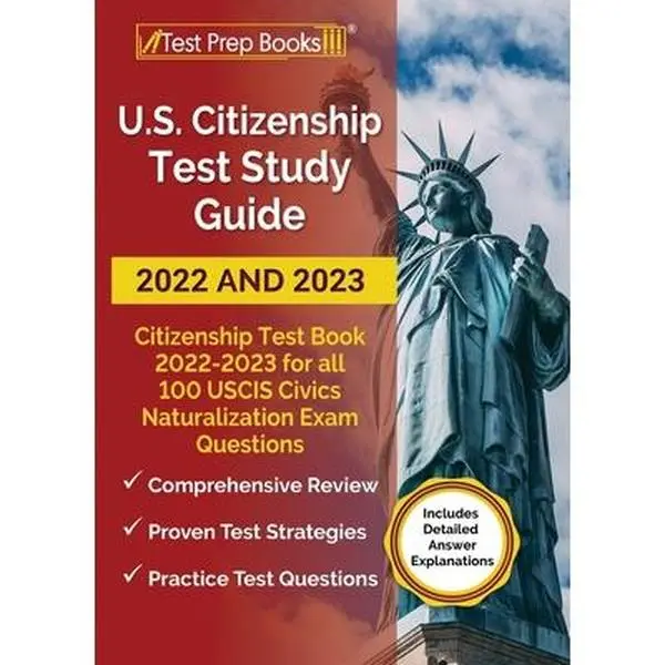 USED-US Citizenship Test Study Guide 2022 and 2023: Citizenship Test Book 2022 - 2023 for all 100 USCIS Civics Naturalization Exam Questions [Includes Deta by Morris, Anne (Paperback)