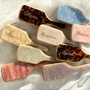 Custom Pink Paddle Brush, Personalised Hairbrush, Rhinestone Hair Brush, Bridesmaid Gift, Birthday Gift for Teenage Girl