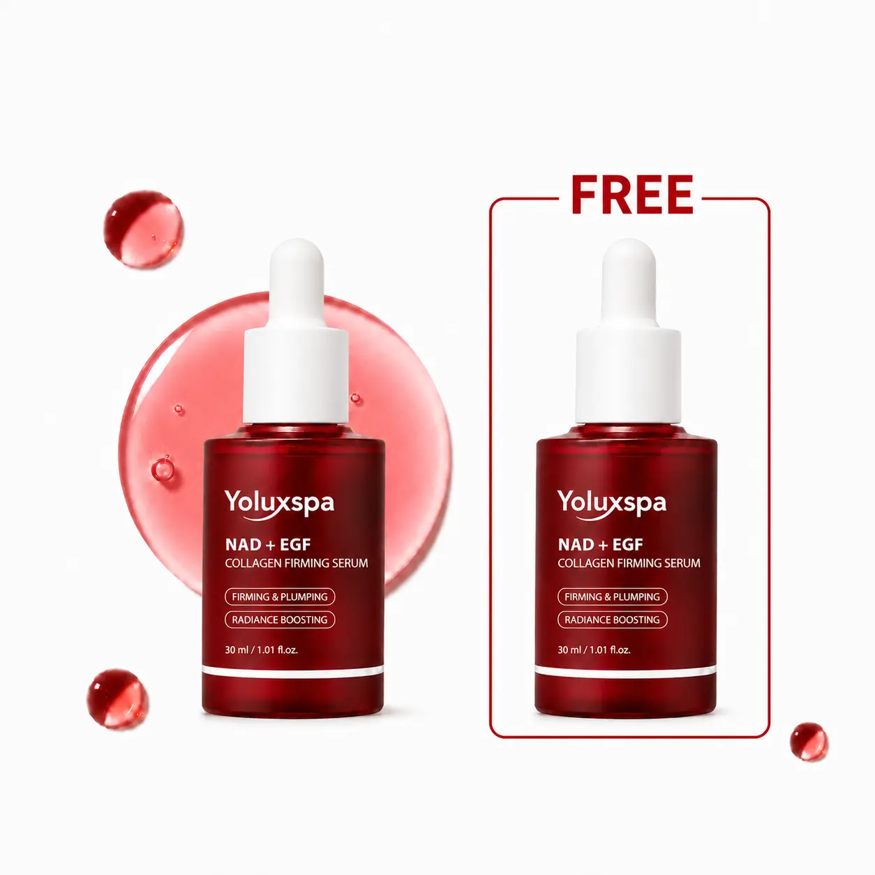 [Buy 1 Get 1 Free] NAD+ EGF Firming Serum with Collagen Extract, Anti-Aging, Plumping and Radiance Boosting, Cares for Fine Lines, Skin Elasticity and Firmness