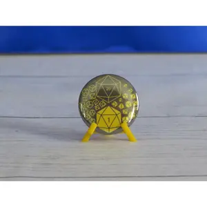 D&D Nat 1/20 Dice Cluster Pin | 1.25" Pin-Back Button