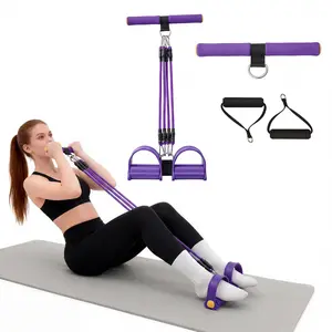 RELIFESPORTS Upgraded Adjustable Pedal Resistance Band Set - Natural Latex Elastic Pull Rope, Homegym Equipment for Pilates, Yoga, Ideal Fitness Gift