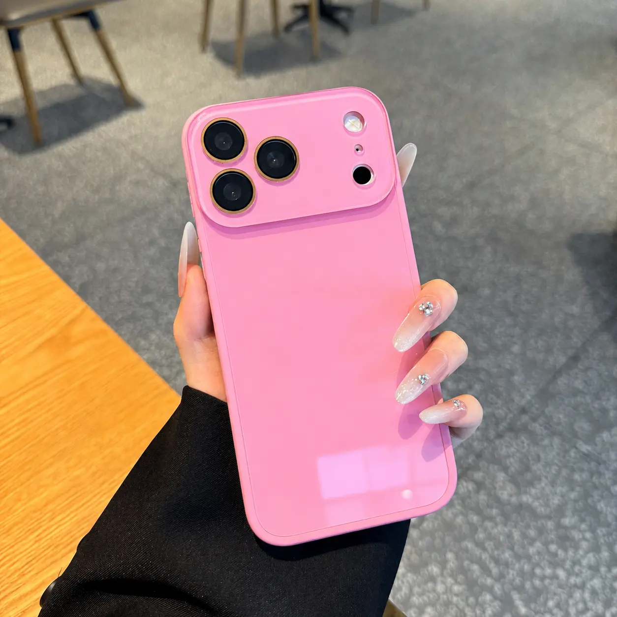 Suitable for [iPhone 16e] high-end Summer phone case, Luxury crystal texture mobile phone case, skin-feeling solid color mobile phone case suitable, solid color mobile phone protective cover,Summervibes summerwins 952