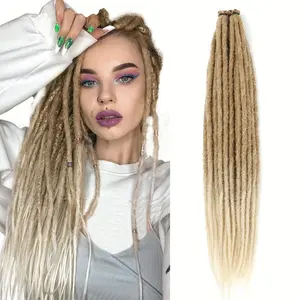 New 2025 Arrivals Dreadlock Extensions 20 Strands 24 Inch Handmade 0.6cm Width Dreadlocks Pre-Looped Lock Crochet Hair For Women Natural Single Ended Dreads Synthetic SE Crochet Braids Easy Install Light Weight Suitable For Halloween
