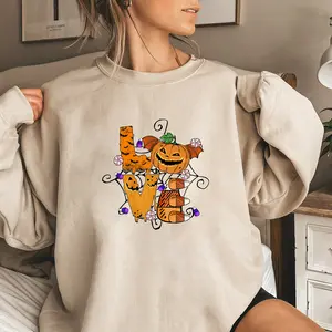 Love Halloween Candy Corn Pumpkin Sweatshirt