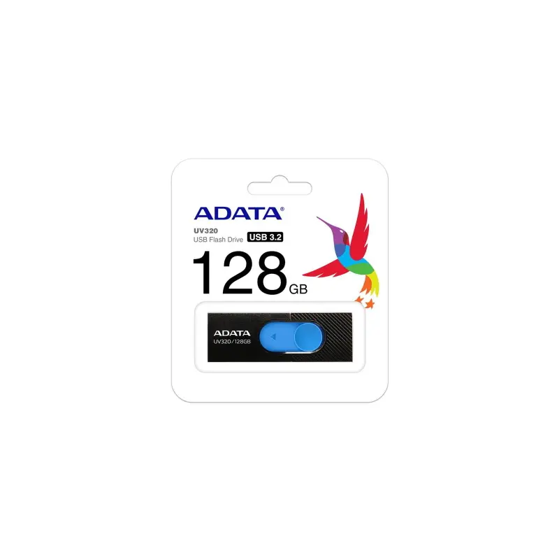 ADATA UV320 USB 3.2 128GB USB-A Portable Flash Drive - High-Speed Data Transfer Memory Stick, Plug-and-Play Storage Device for Computers & Office Use, Usb Memory Stick