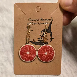 Fruit Earrings - Orange, Grapefruit, Watermelon - Handcrafted Design by Beautiful Intentions