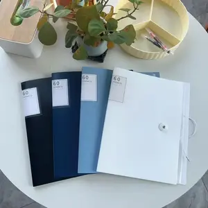 4pcs Transparent Plastic A4 File Bags, 60-Pocket Organizer Holder, Waterproof & High Transparency, Durable PP Material for Document Organization