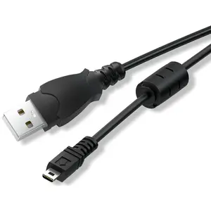 USB-A to Mini 8Pin USB 2.0 Fast Charging Transfer Cable with Silver-Plated Plugs and Anti-Jamming Ferrite Magnetic Ring, 3.3 Feet, Black