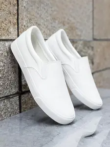 Men's 2024 Casual Plain Round Toe Slip-on Shoes, Minimalist Casual Shoes, Simple Lightweight Breathable Comfortable Shoes for Daily Footwear, Men's Sneakers, Summer Walking Shoes