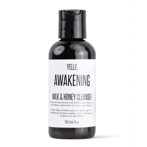 YELLE Awakening Milk & Honey Cleanser - Gentle Facial Cleanser for Hydrating and Clear Skin | 4oz Oil Removal Soothing | Rejuvenating & Cleansing Coconut Evening Skincare Aloe