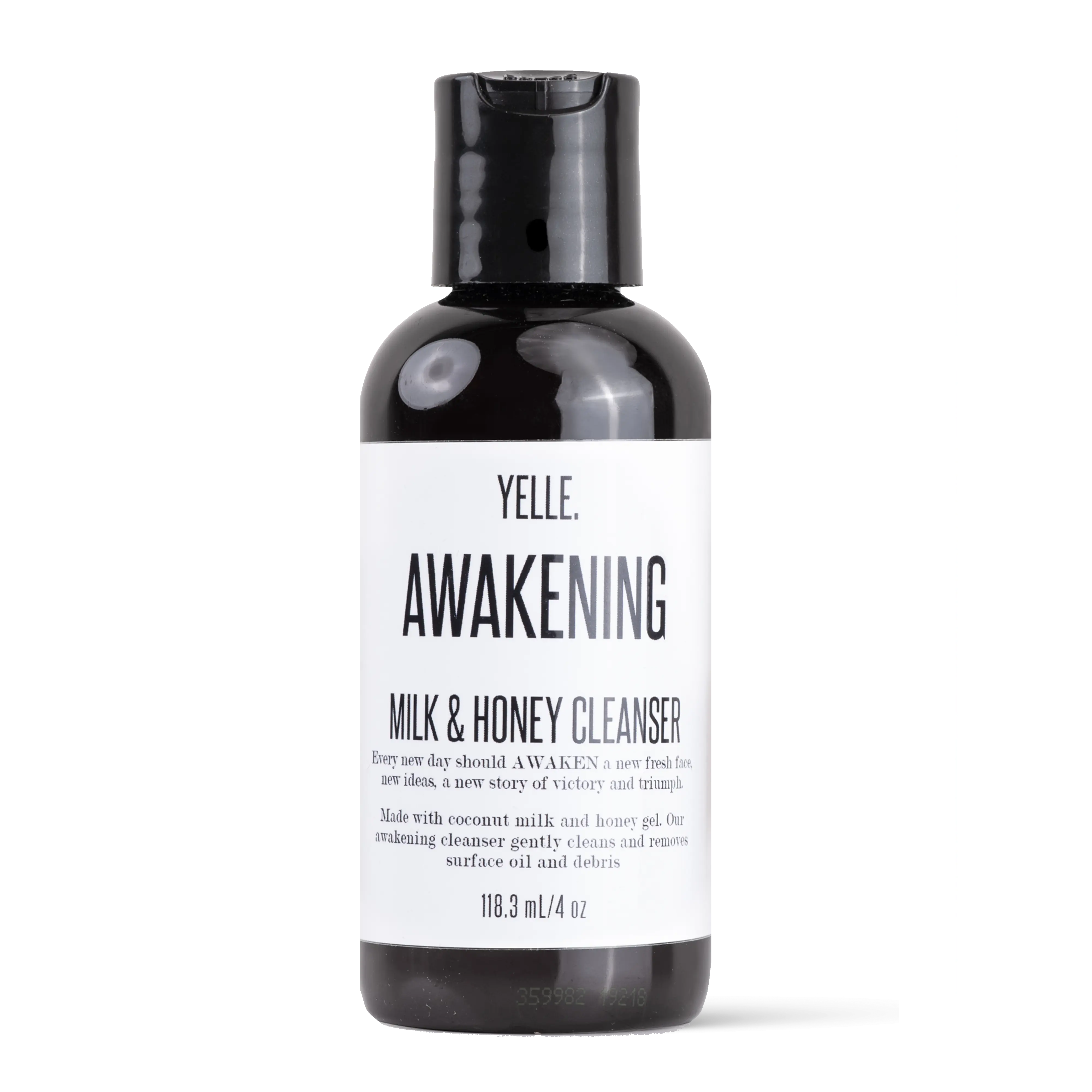 YELLE Awakening Milk & Honey Cleanser - Gentle Facial Cleanser for Hydrating and Clear Skin | 4oz Oil Removal Soothing | Rejuvenating & Cleansing Coconut Evening Skincare Aloe