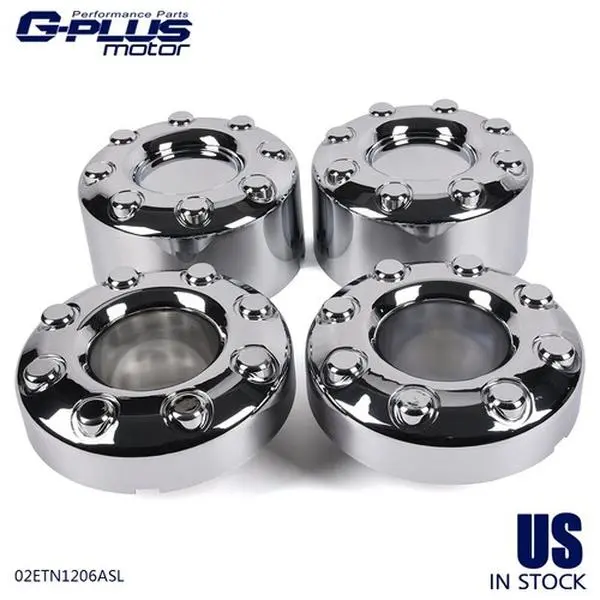 G-PLUS Replacement Automotive Parts Set of 4, Alloy Rims Hub Centre Caps for 2005-2016 Ford F-350 Dually 4x4 Front & Rear Rim Caps