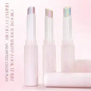 SheenEffect Cosmetic Long-Lasting High-Pigment Multichrome Jelly Glaze Eyeshadow Stick - 3-in-1 Multichrome Shimmery Sparkle Eyeshadow, Dewy Glow Finish for Eyes, Cheeks, Multichrome Eyeshadow
