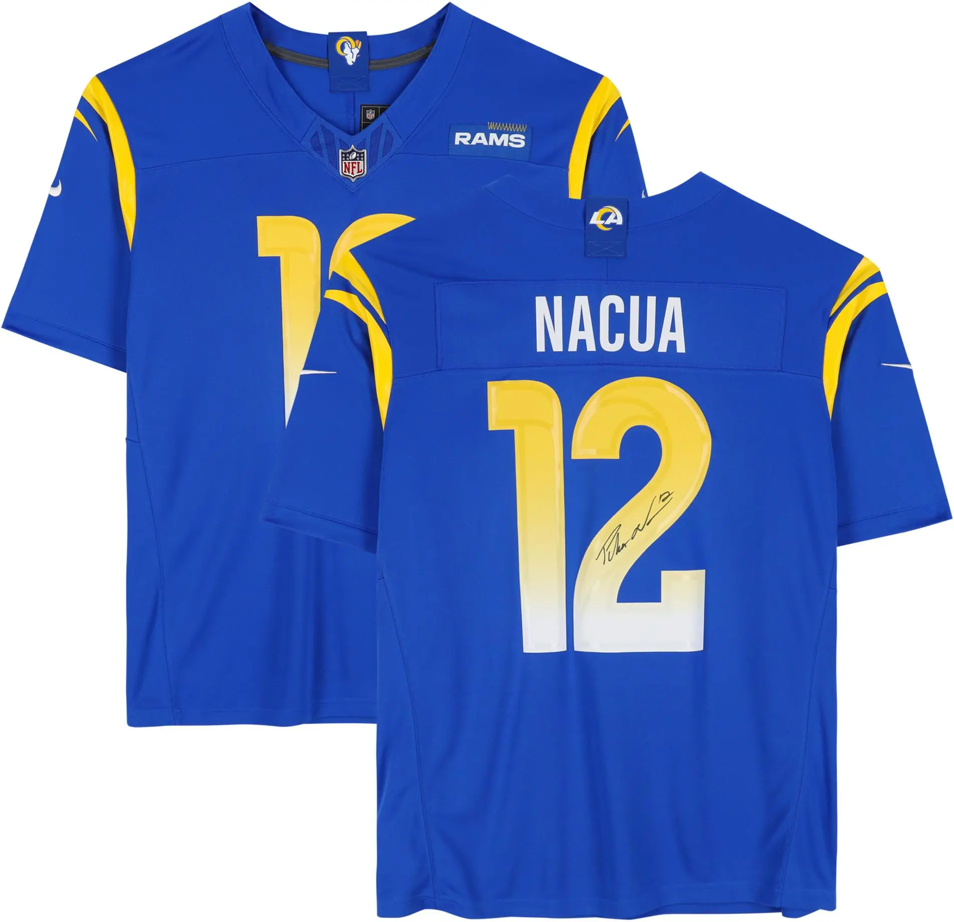 Puka Nacua Los Angeles Rams Autographed Royal Nike Limited Jersey