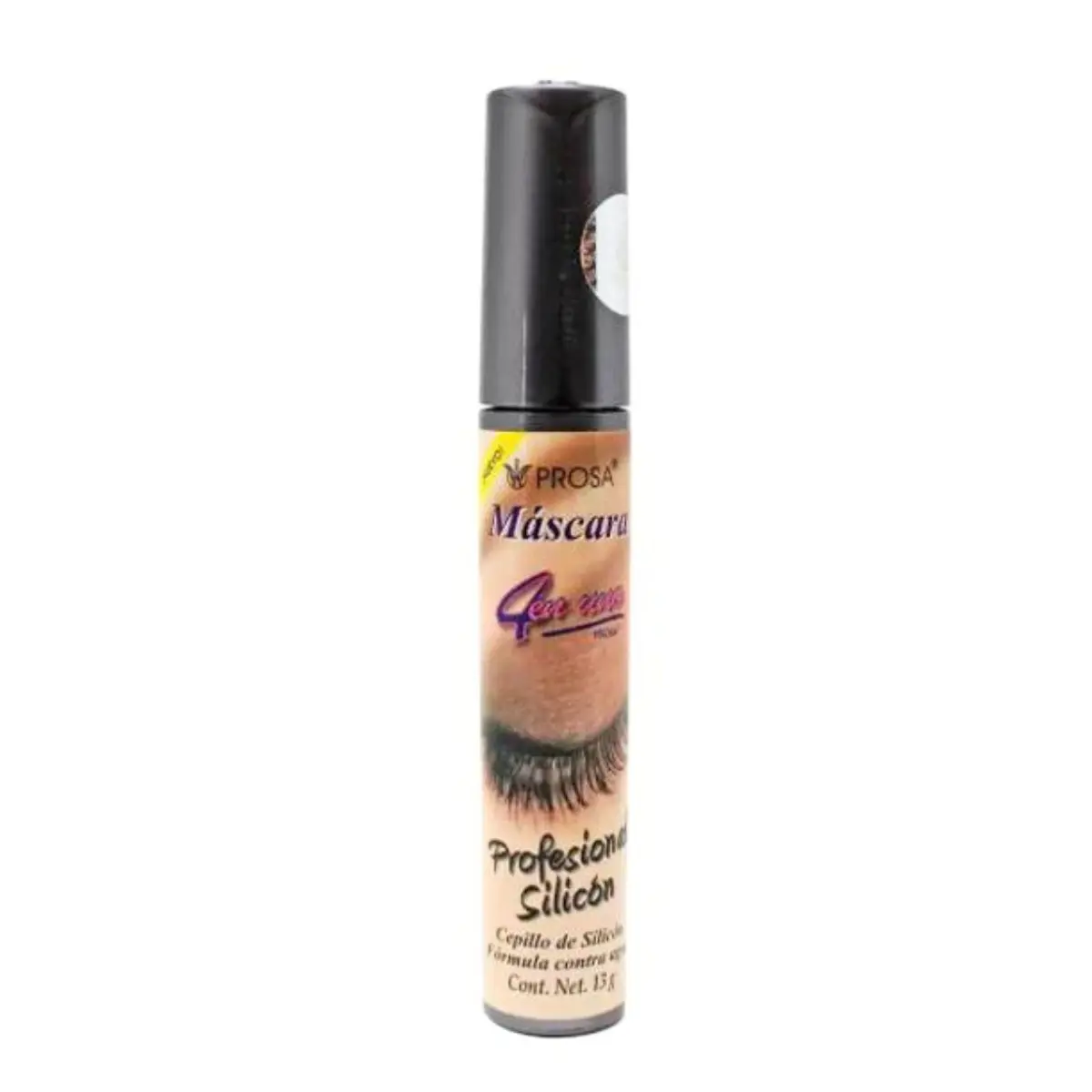Prosa 4-in-1 Professional Mascara, Water Proof, Defining, and Nourishing Lash Care Cosmetic with Beeswax and a Silicone Brush, Define, Volume, Separation, Long Lashes Mascara, Natural Looking Mascara