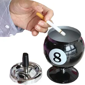Creative Pool Table Shaped Metal Ashtray with Lid, Windproof and Dustproof Design for Offices, Living Rooms, Bars, Unique Home Decor Gift