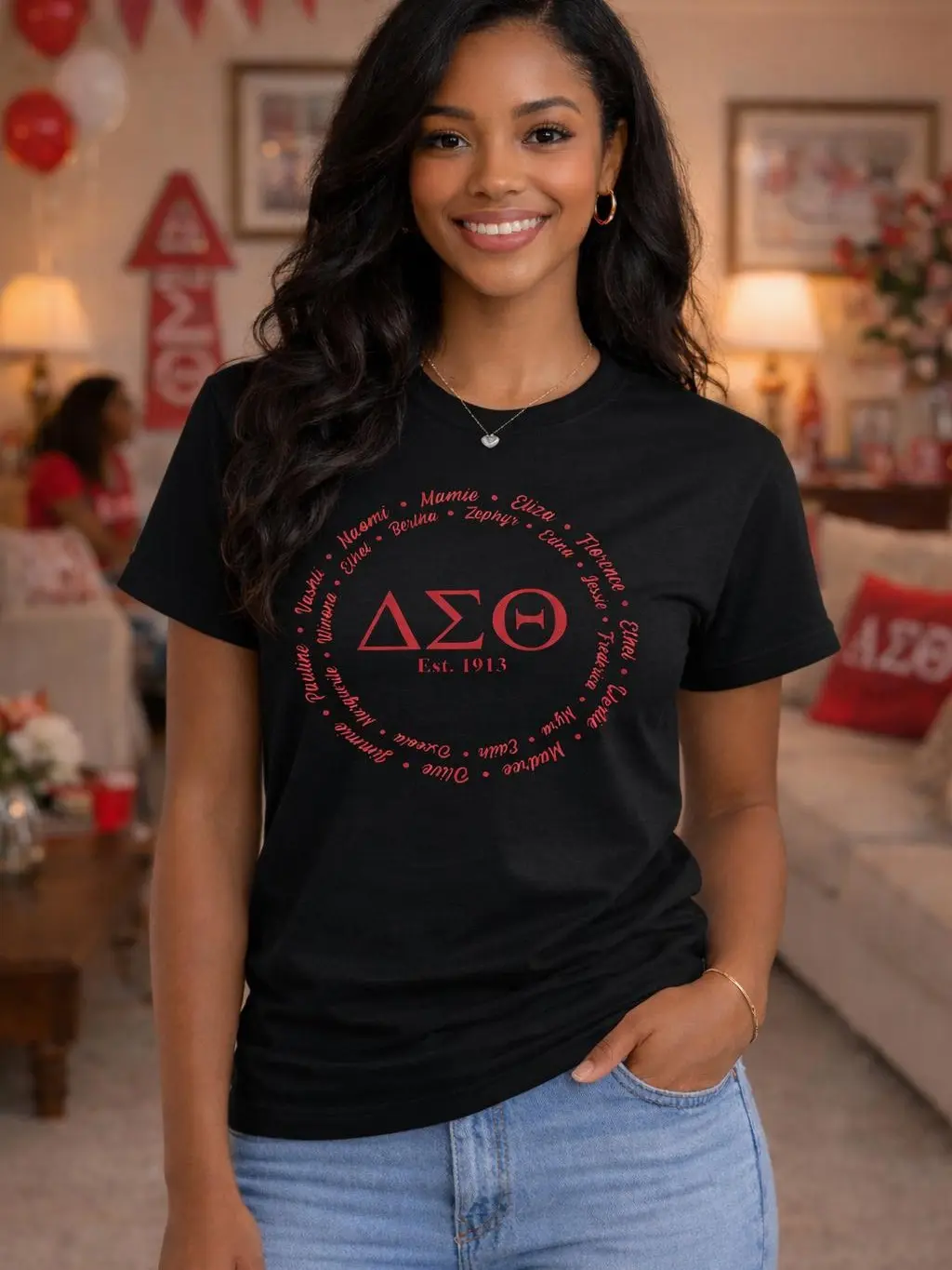 Delta Sigma Theta Shirt,Sisterhood Graphic Shirt, Founders Inspired Tee, Empowering Women's Apparel, Friendship Gift T-Shirt,Cotton graphic tees  "