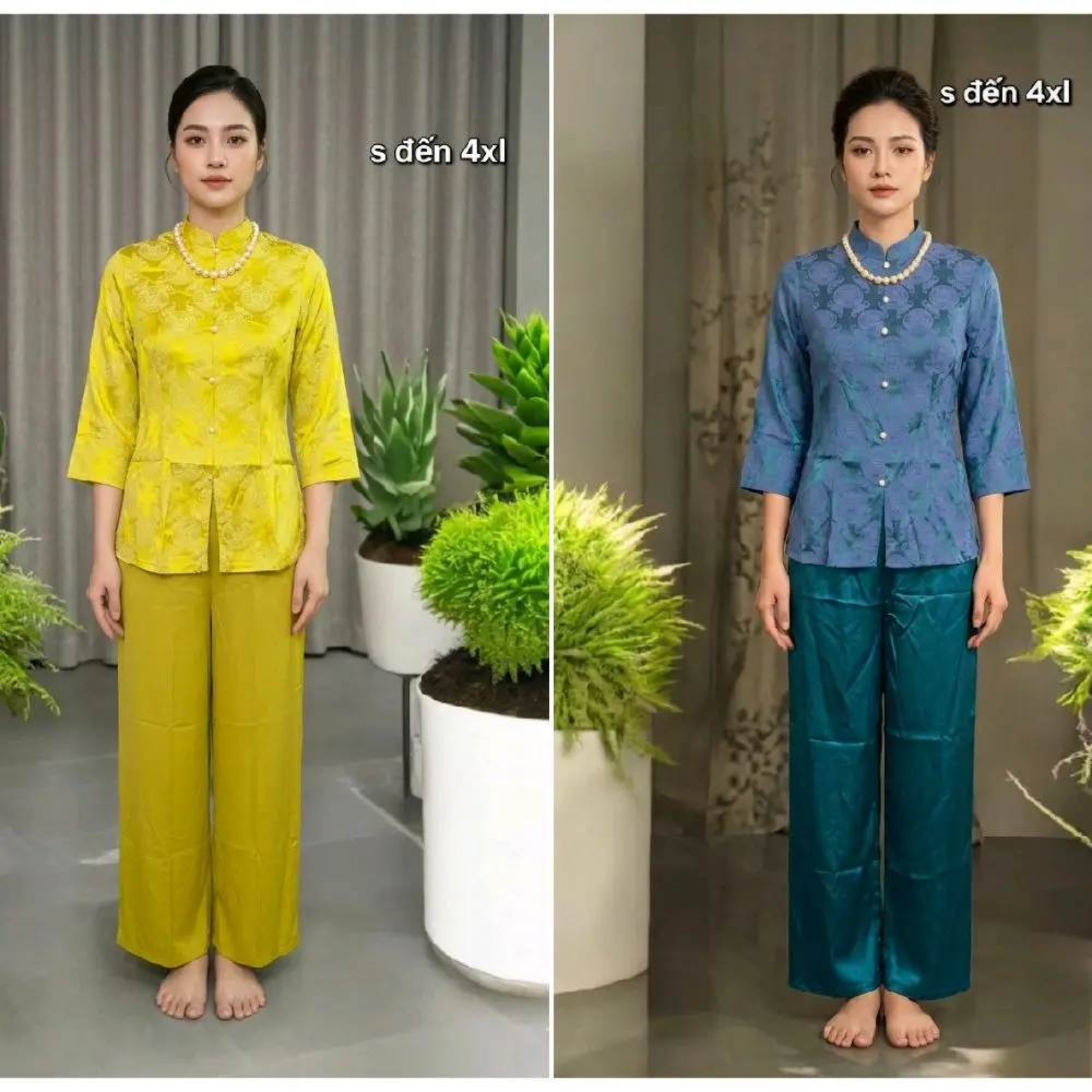 Áo Bà Ba M21 ( Vietnamese Size ) / Women's Temple  / Women Ao Ba Ba / Vietnamese Tradition Phap Phuc / Luna New Year