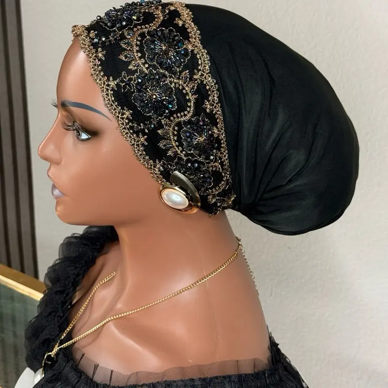 Stretchy embellish head cap Stretchy embellish head cap