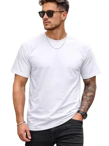 Pro Club Shirts Heavyweight Men's | Short Sleeve T-Shirt heavy tees white tee Casual Crewneck Cotton Classic Menswear Top T Shirt Streetwear Original Oversized Fabric Knit