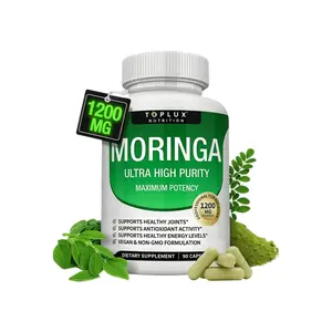 WOW!Toplux Moringa Capsules 1200mg - Pure Moringa Powder for Immune, Gut health 90 Capsules Healthcare Vitamin Supplement
