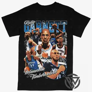 Kevin Garnett T-shirt For Men Women, For Fans Unisex Casual Streetswear Top Minnesota Timberwolves NB4 Basketball (V2)