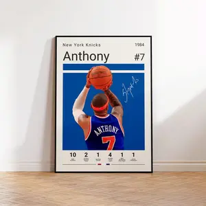 Carmelo Anth0ny 7 Poster, Sports Poster, Basketball Poster, Sports Bedroom Posters, Poster Decor Room