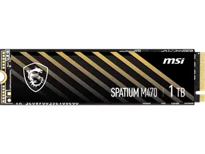 MSI SPATIUM M470 PRO PCIe 4.0 NVMe M.2 2280 1TB PCI-Express 4.0 x4 3D NAND Internal Solid State Drive (SSD) MSI SPATIUM M470 PRO PCIe 4.0 NVMe M.2 2280 1TB PCI-Express 4.0 x4 3D NAND Internal Solid State Drive (SSD)