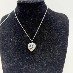 Pre-owned Chanel Silver with Turquoise Necklace GIA1002