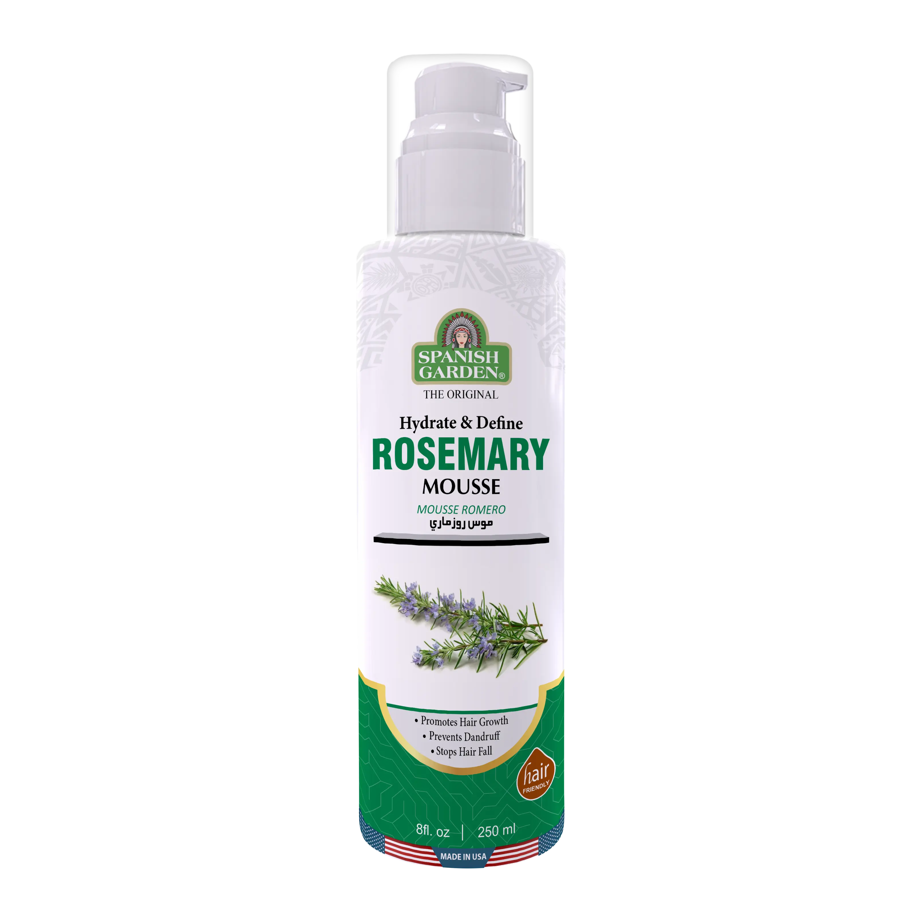 Rosemary Hair Mousse for Growth & Volume - Lightweight Frizz Control Styling Foam for Defining Wavy, Natural & Bouncy Curls, Haircare, Curly Hair, Natural Curls, Volume-Boosting, Curl Mousse & Gel