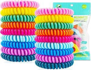 18 Pack Mosquito Repellent Bracelets with 60 Pack Mosquito Patches DEET-Free Insect Bug Repellent Wrist Bands for Kids & Adults Outdoor Camping Fishing Traveling