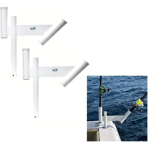 Dev Fishing Dual Offset Fishing Teaser Dredge Rod Spreader Outrigger Boat Trolling Holders Pair