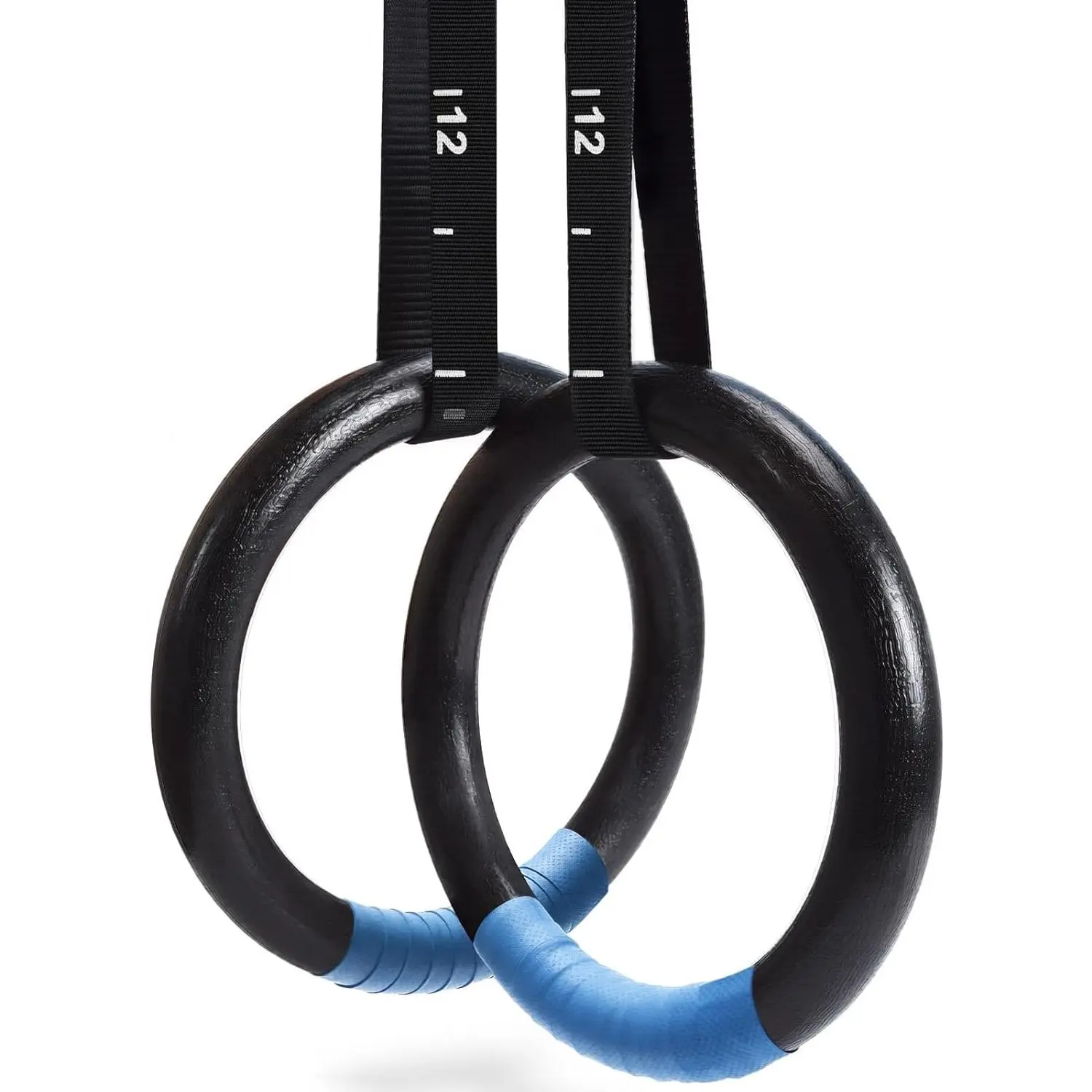 Gymnastic Rings 1100lbs Capacity with 14.76ft Adjustable Buckle Straps Pull Up Exercise Rings Non-Slip Rings for Home Gym Full Body Workout
