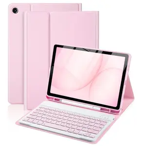 Tablet Cover, 1 Count Wireless Keyboard Case for Samsung Galaxy Tab A11 Plus (A11+) 2025 / Tab A9 Plus (A9+) 2023 11-inch, Tablet Keyboard Protective Cover with Pen Holder