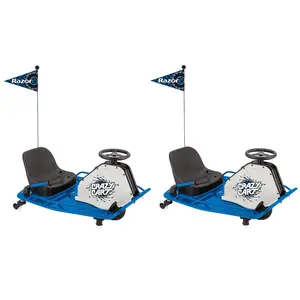Razor High Torque Motorized Drifting Crazy Cart with Drift Bar, Blue (2 Pack) Razor High Torque Motorized Drifting Crazy Cart with Drift Bar, Blue (2 Pack)