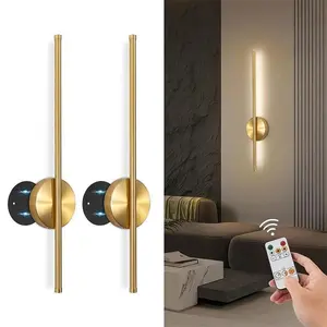 2PCS Rechargeable Wall Lights, Magnetic Mount with No Wiring Required, Remote-Controlled Dimmable Home Decor, Magnetic Decorative Lamp, Rechargeable Wall Sconces, For Bedrooms, Hallways, Living Rooms, Sofa Areas and Corridors