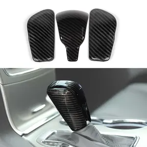 Car Interior Gear Shift Knob Head Cover Trim Decor for 2017-2020 Jeep Grand Cherokee, UV Resistant, DIY Install, Set of 3 Car Accessories Interchangeable Knob
