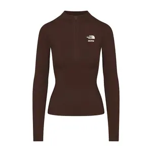 SKIMS x TNF Refina Long Sleeve Top Cocoa (women) by StockX