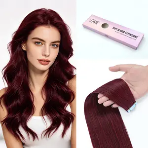 SUYYA 2026 New wigs human hair tape in red hair extensions 12-28 inches,  20pcs/pack,comes with a free gift bundles  #Greenish #TikTokShopSpringGlowUp tiktokshopspringglowup